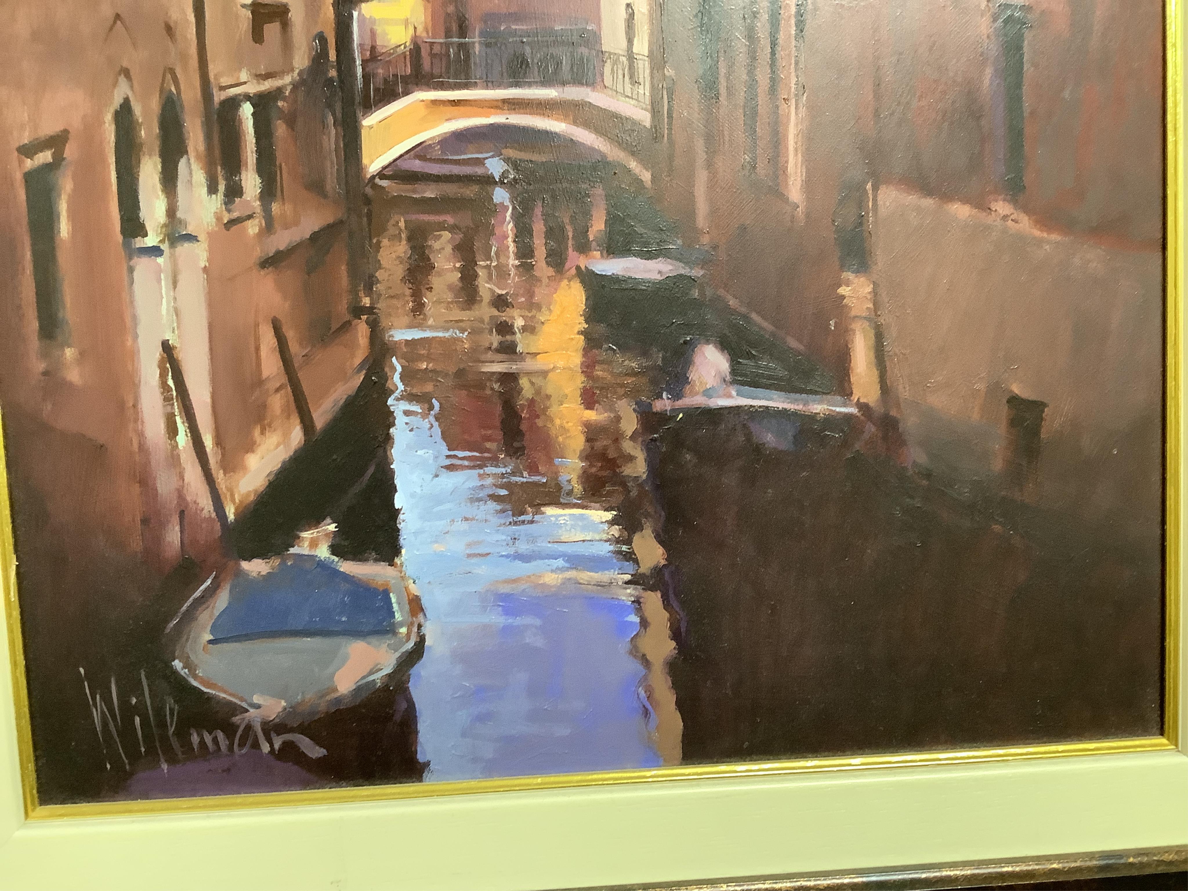 Peter Wileman ROI (b.1946), oil on board, Venice, signed, 50 x 40cm. Condition - good